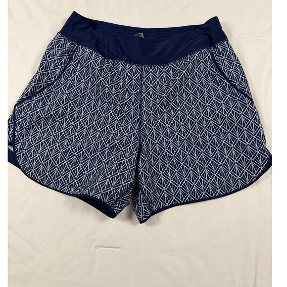 Lands' End Other - Lands End Womens Navy Geometric Print Board Shorts Swim Bottoms Pockets Sz M